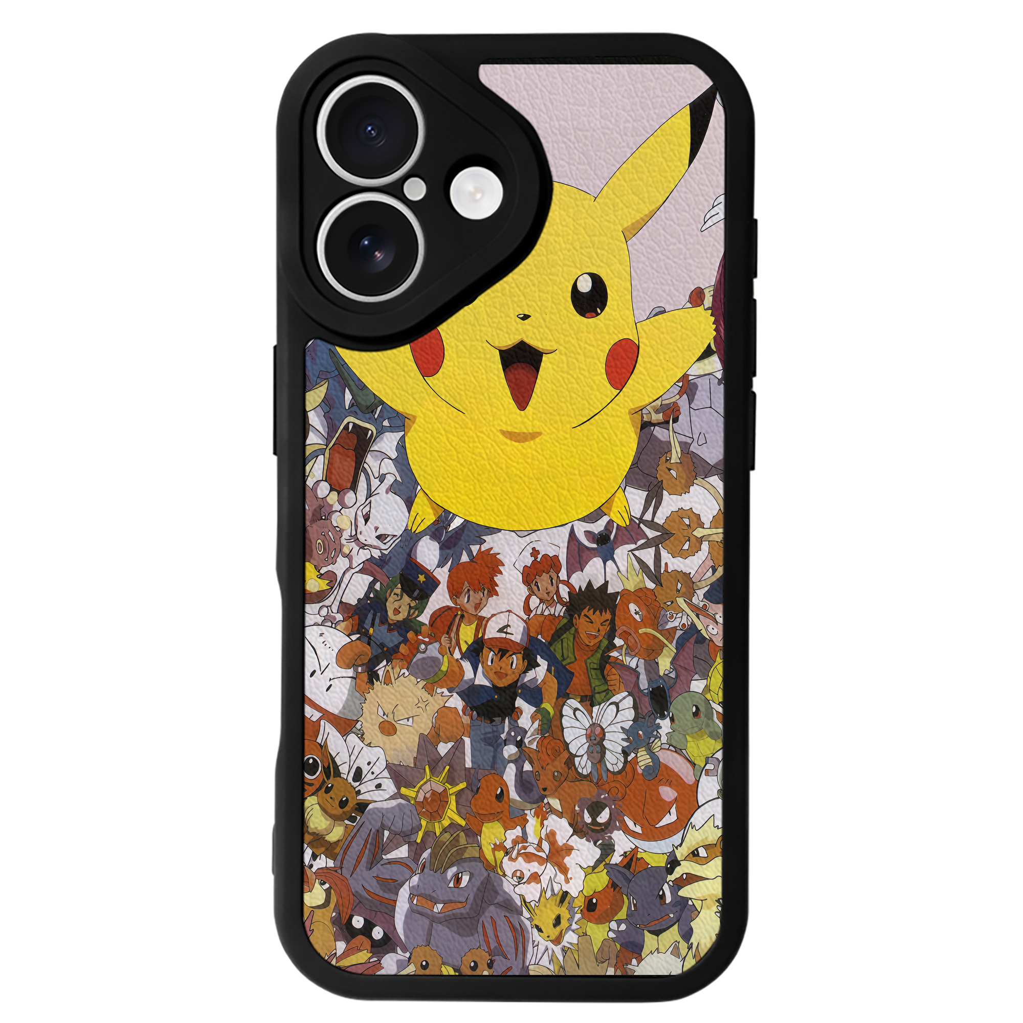 （画像用） ポケットモンスター Pokémon 【iPhone 16シリーズ対応】シリコンスマホケース（レザー調） 材質：シリコン